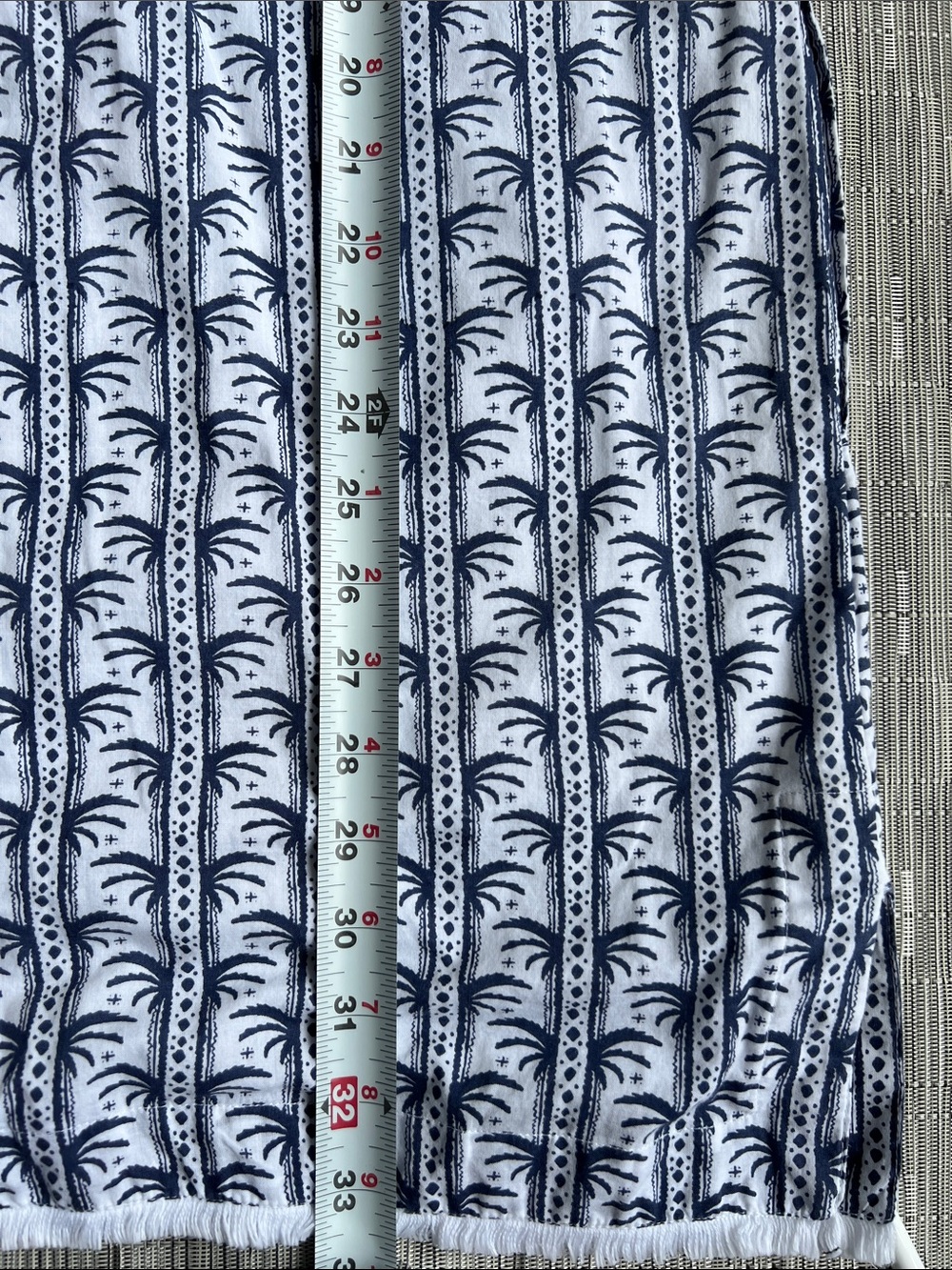 Emily McCarthy Poppy Dress Navy & White Palm Tree Pattern Mini Dress with Collar - Picture 9 of 9